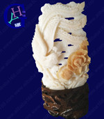 HK-YHG　ブランド　シャコガイ 風水ドラマ牡丹（ワイド16CM、高さ24.5cmの、厚い6CM）